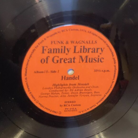 Handel Highlights From Messiah (Vinyl, 1976) RCA Custom FW-318 VG LP Record - Picture 6 of 8